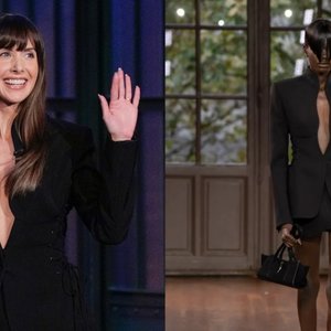 Alison Brie Stuns in Mugler on 'Late Night With Seth Meyers'