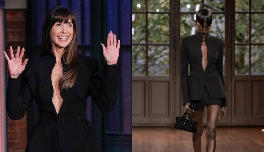 Alison Brie Stuns in Mugler on 'Late Night With Seth Meyers'