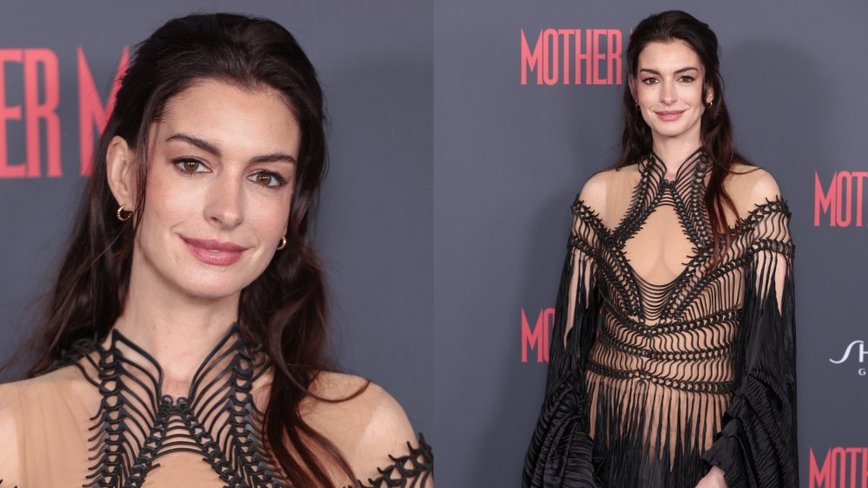 Anne Hathaway Stuns in Gothic Glamour for 'Mother Mary' Premiere