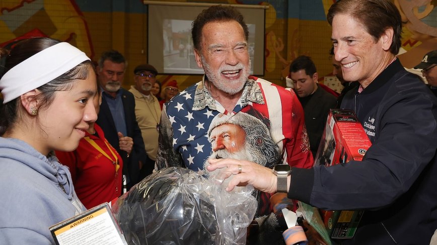 Arnold Schwarzenegger Spreads Holiday Cheer with Early Christmas Celebration