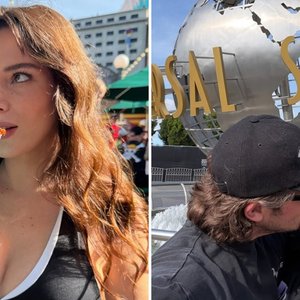 Bella Thorne and Mark Emms Light Up Universal Studios with PDA