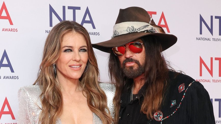 Billy Ray Cyrus and Elizabeth Hurley Dazzle on London Red Carpet with Family