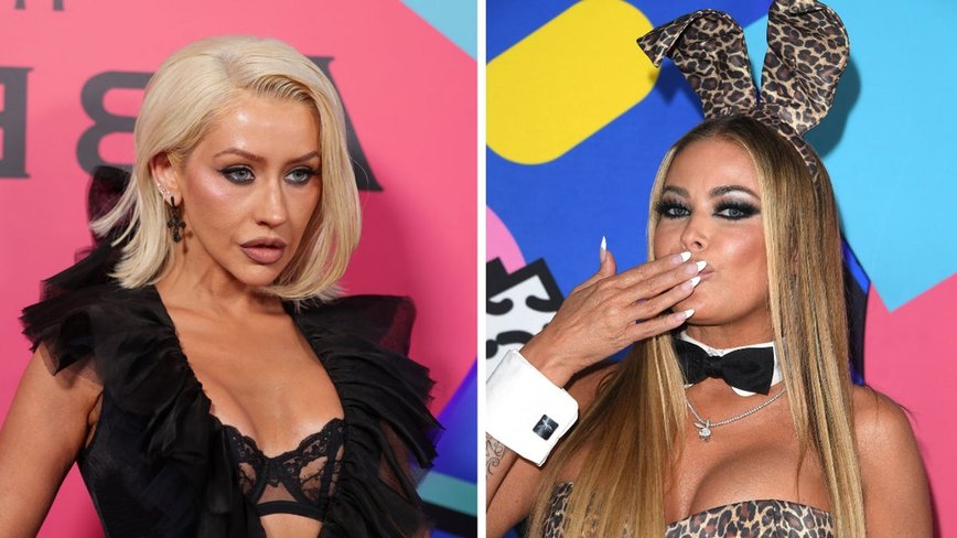 Christina Aguilera and Carmen Electra Turn Heads with Bold Lingerie Looks at Glamorous Anniversary Bash