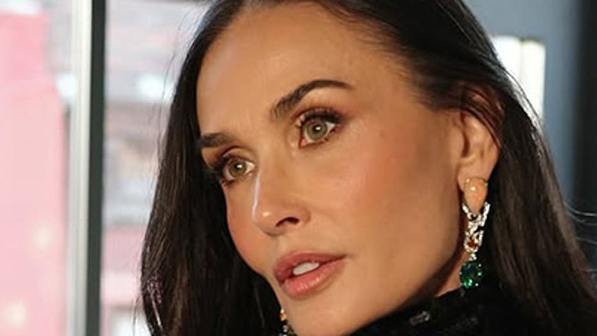 Demi Moore Stuns in Victoria Beckham's Liquid Satin Dream