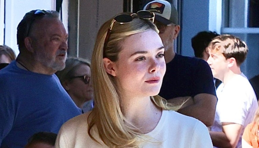 Elle Fanning Blooms in a Butter-Yellow Daisy Ensemble for Spring
