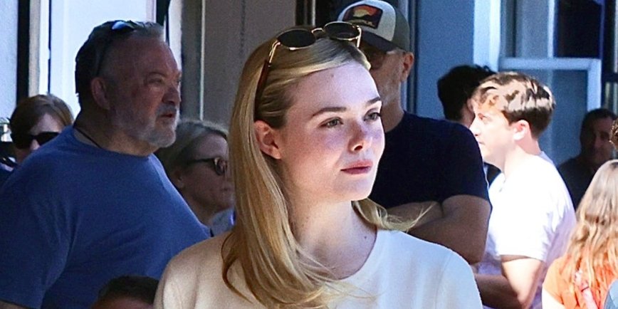 Elle Fanning Blooms in a Butter-Yellow Daisy Ensemble for Spring