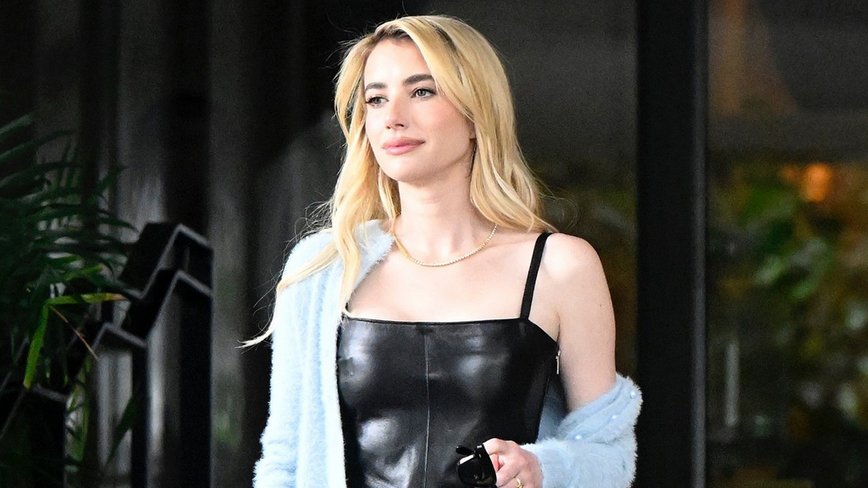 Emma Roberts Stuns in Black Leather at Miami's Star-Studded F1 Grand Prix