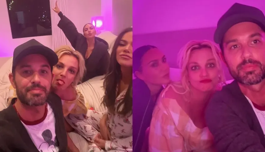 Britney Spears and Kim Kardashian's Sleepover Sparks Internet Frenzy