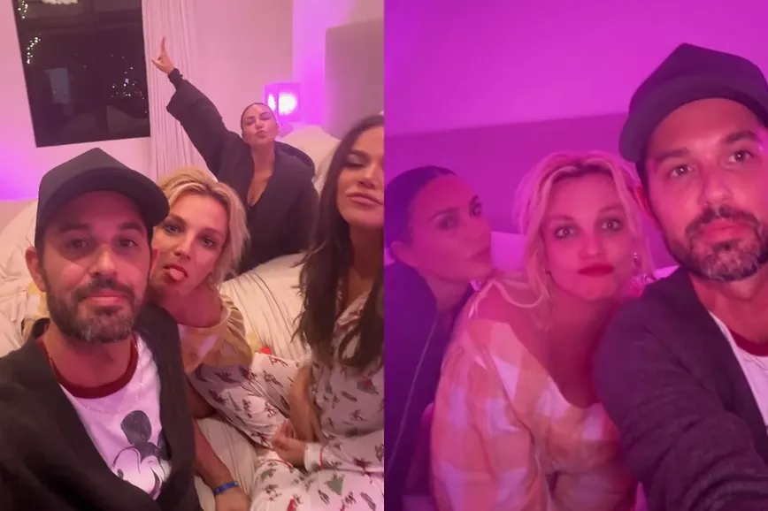 Britney Spears and Kim Kardashian's Sleepover Sparks Internet Frenzy