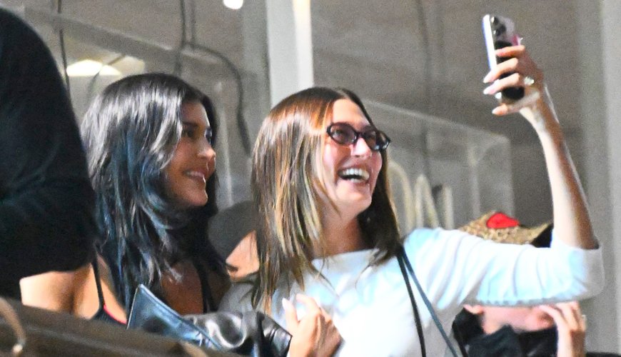 Hailey Bieber and Kylie Jenner Rock Heeled Flip-Flops with Baggy Jeans and Parachute Pants