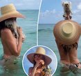 Heidi Klum Sizzles on the Beach with a Snack and Sans Bikini Top!