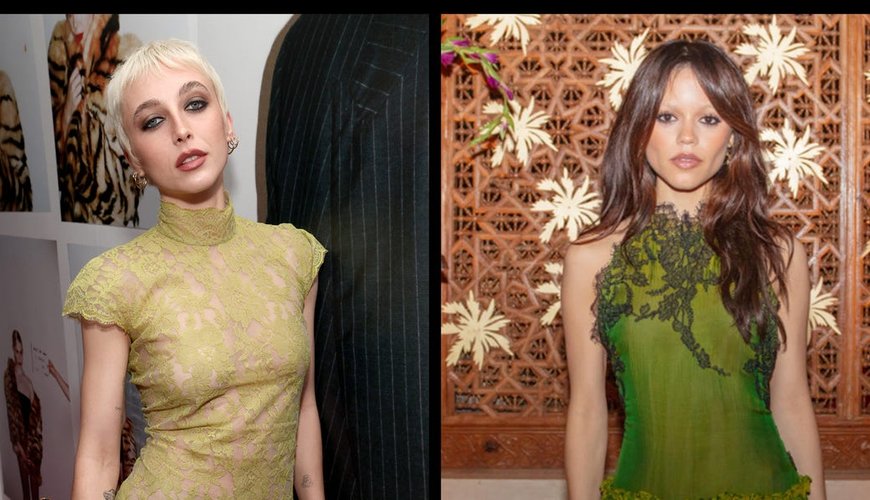 Jenna Ortega and Emma Chamberlain's Enchanting Green Fairy Fashion Adventure