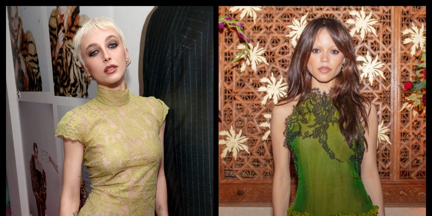 Jenna Ortega and Emma Chamberlain's Enchanting Green Fairy Fashion Adventure