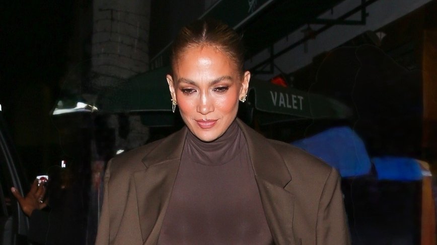 J.Lo's Chic Winter Monochrome Look with a Furry Twist