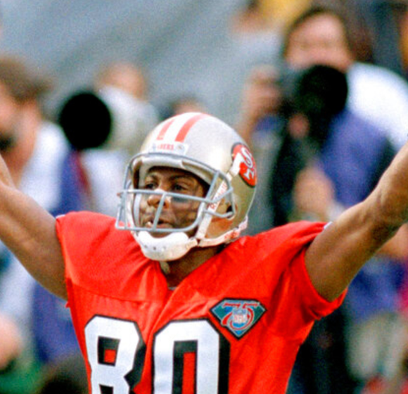 Jerry Rice Faces Off with a Heckler at Celebrity Golf Tournament
