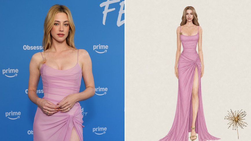Lili Reinhart Stuns in Custom Cult Gaia Gown – A Nostalgic Tribute to '90s Glam