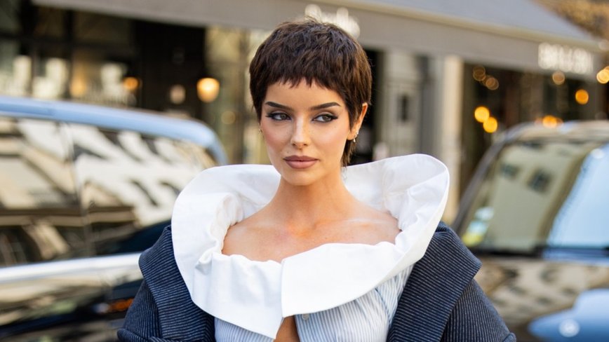 Maura Higgins Dares with a Bold Pixie Cut at Couture Week