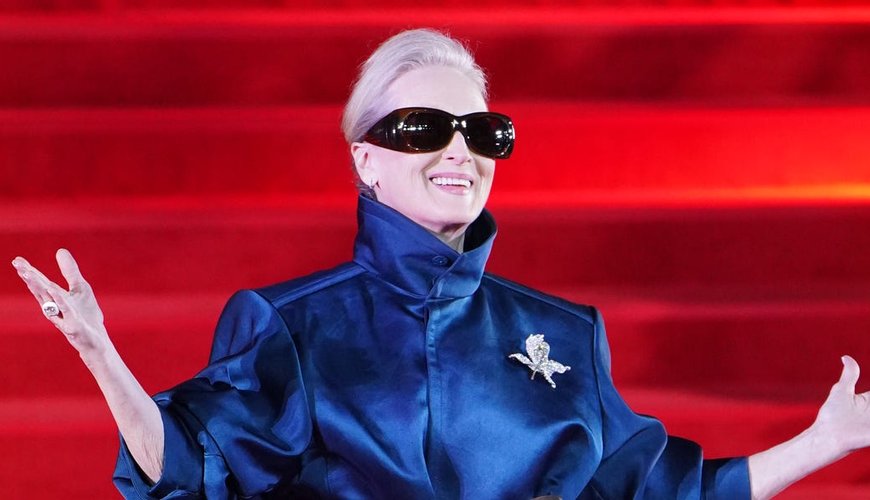 Meryl Streep Shines in Blue Saint Laurent at Shanghai's Devil Wears Prada 2 Premiere