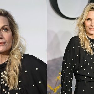 Michelle Pfeiffer Dazzles in Pearl-Studded Oscar de la Renta at London Premiere