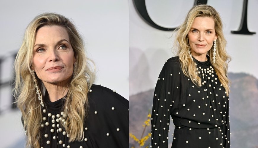 Michelle Pfeiffer Dazzles in Pearl-Studded Oscar de la Renta at London Premiere