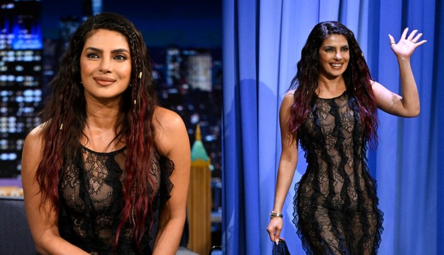 Priyanka Chopra Jonas Stuns in Sheer Elegance on 'The Tonight Show'