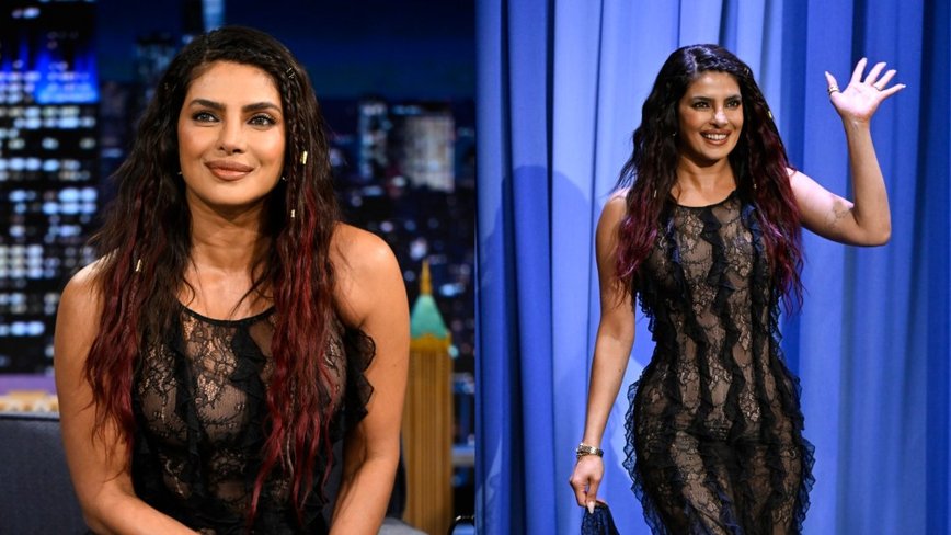 Priyanka Chopra Jonas Stuns in Sheer Elegance on 'The Tonight Show'