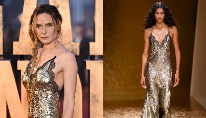 Rebecca Ferguson Dazzles in Gold at 'Peaky Blinders' Movie Premiere