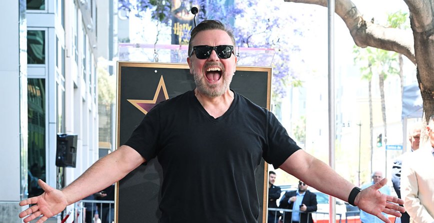 Ricky Gervais Throws Down the Gauntlet: Celebs, Zip It on Politics!