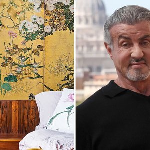 Sylvester Stallone's Daring Gold Living Room: A Bold Interior Statement