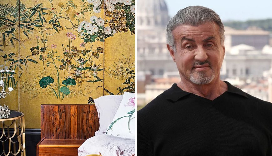 Sylvester Stallone's Daring Gold Living Room: A Bold Interior Statement