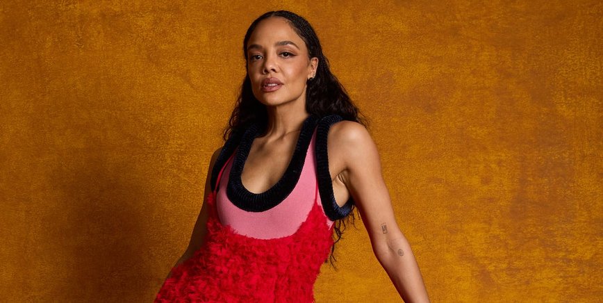 Tessa Thompson Stuns in a Blossoming Diotima Dress at Critics’ Choice Event