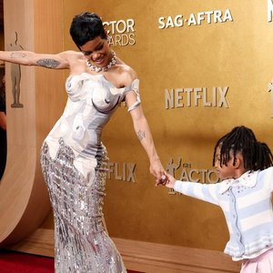 Teyana Taylor and Daughter Rue Rose Dazzle at the Actor Awards