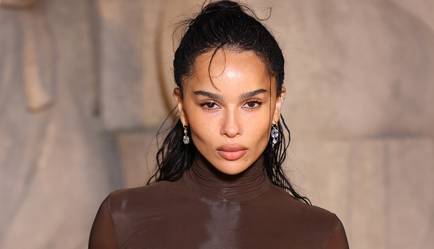 Zoë Kravitz Stuns in Chocolate Elegance at Saint Laurent's Fall 2026 Show