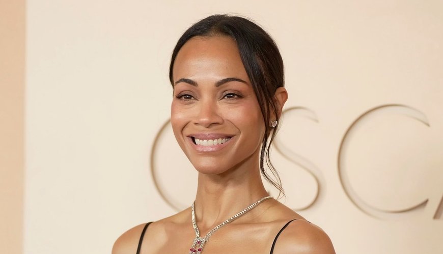 Zoe Saldaña Dazzles in Lingerie-Inspired Glam at the Oscars